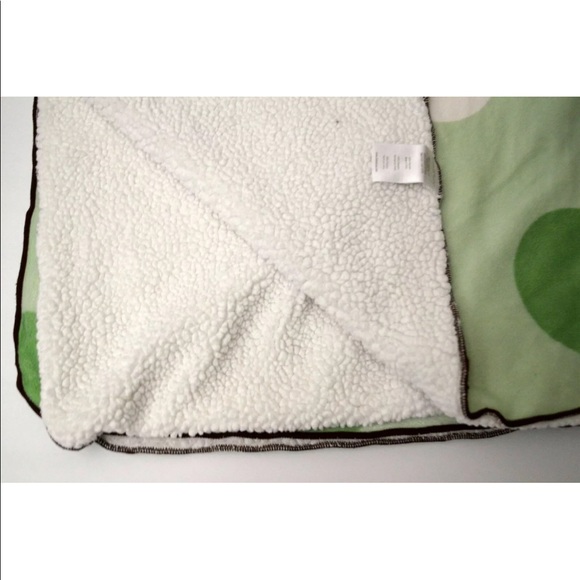 Koala Kids Other Koala Baby Blanket Green Plush Brown White Circles